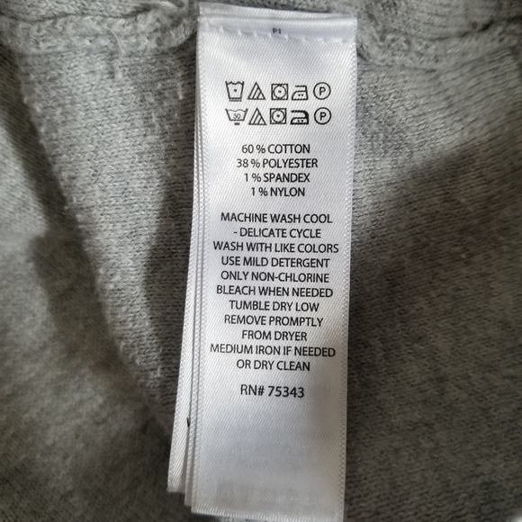 Tahari Womens Deep Vneck Half Sleeve Hooded Sweater Med Relaxed Kangaroo Pocket - Picture 8 of 10